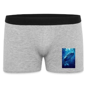 Illustration of a whale - Men's Boxer Shorts - heather grey - Front