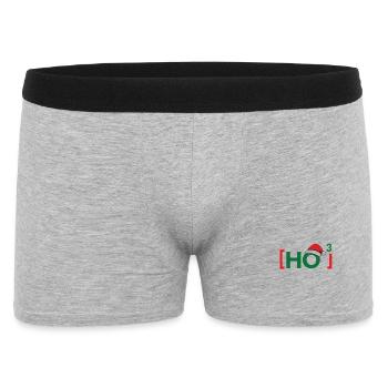 Lustiges Weihnachts T-Shirt Geschenk - Männer Boxer Shorts - Grau meliert - Vorne