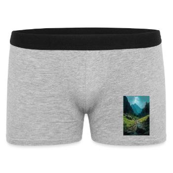 Illustration of a natural landscape - Boxer Homme - gris chiné - Devant