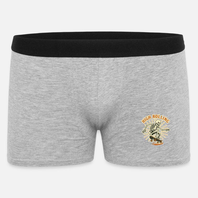 Skateboard squelette à roulements élevés - Boxer Homme - gris chiné