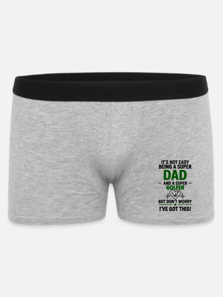 Herz + Golf – Super Papa Golfer - Men's Boxer Shorts - heather grey