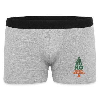 Hohoho Hippie 70s Retro Christmas - Men's Boxer Shorts - heather grey - Front