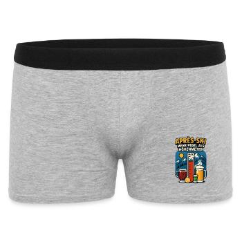 Après-Ski: Mehr Pegel als Höhenmeter - Männer Boxer Shorts - Grau meliert - Vorne