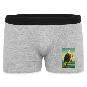 Polynature Bald Eagle - Men's Boxer Shorts - heather grey - Front