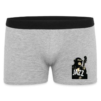 Jazz Monkey Noir Tee - Men's Boxer Shorts - heather grey - Front