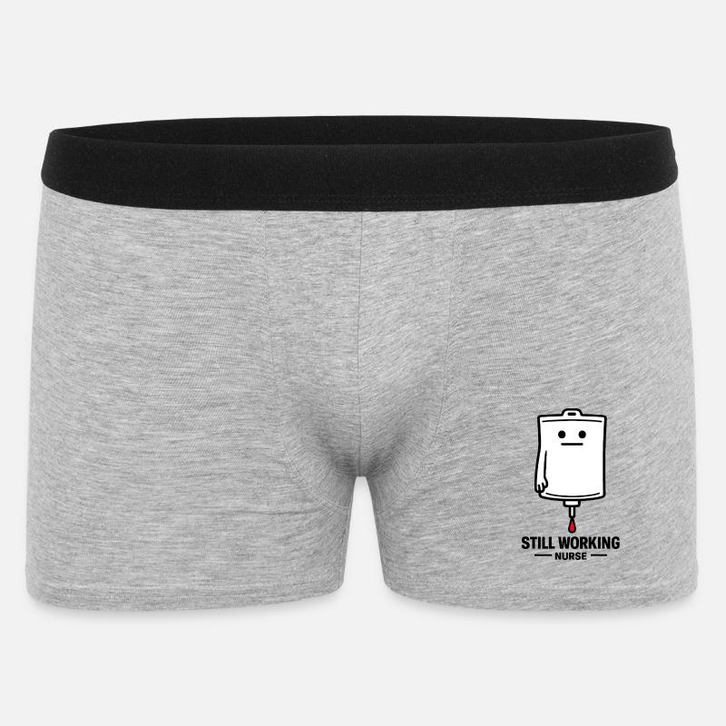 Noch arbeitende Krankenschwester - Männer Boxer Shorts - Grau meliert
