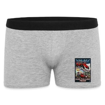 Tshirt_Hue_Pulling_Team - Männer Boxer Shorts - Grau meliert - Vorne