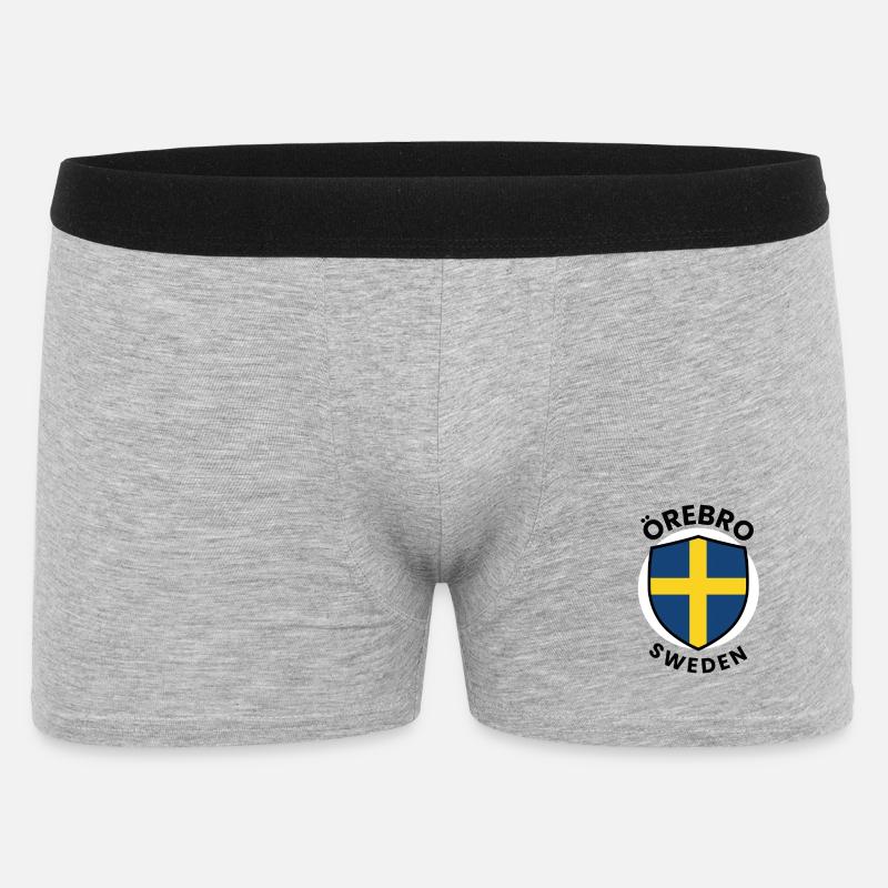 Drapeau du Bouclier d’Örebro Suède - Boxer Homme - gris chiné