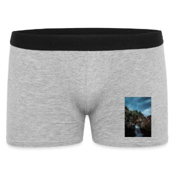 Orion-Sternbild über einem erstaunlichen Fluss - Männer Boxer Shorts - Grau meliert - Vorne