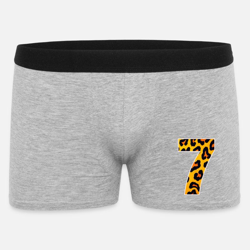 Leopard 7 Neon Pattern - Men's Boxer Shorts - heather grey