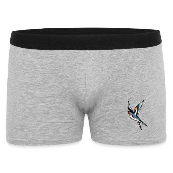 Hirondelle tatouée classique - Boxer Homme - gris chiné - Devant