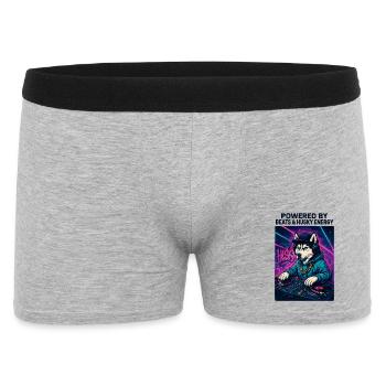 Husky DJ – Urban Streetwear with Beats Energy - Men's Boxer Shorts - heather grey - Front