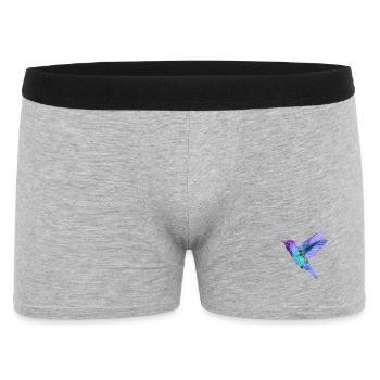 Imprimé nordique - Kolibri - Violet - Boxer Homme - gris chiné - Devant
