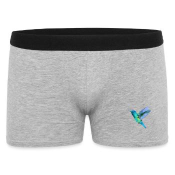 Nordic Print - Kolibri - Bleu - Boxer Homme - gris chiné - Devant