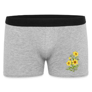 Fleur - Boxer Homme - gris chiné - Devant