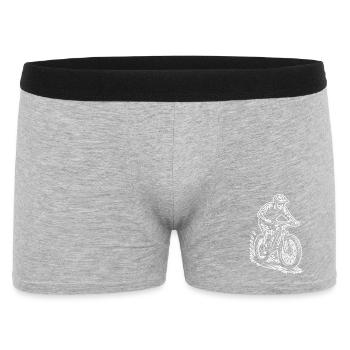 Clear mountain bike motif for every day - Men's Boxer Shorts - heather grey - Front