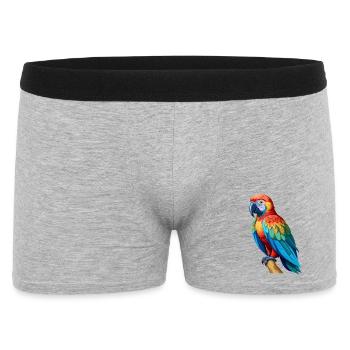 Papagei - Männer Boxer Shorts - Grau meliert - Vorne
