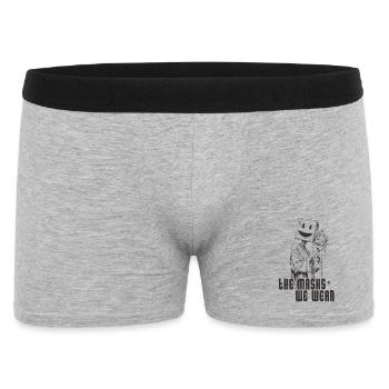 Masks we wear - Men's Boxer Shorts - heather grey - Front
