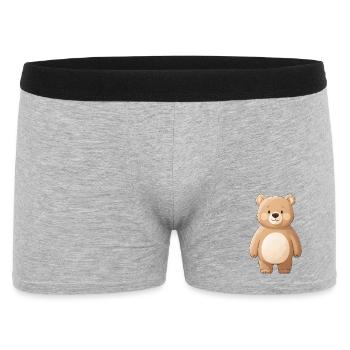 Cuddly Bear Trend Motif - Men's Boxer Shorts - heather grey - Front