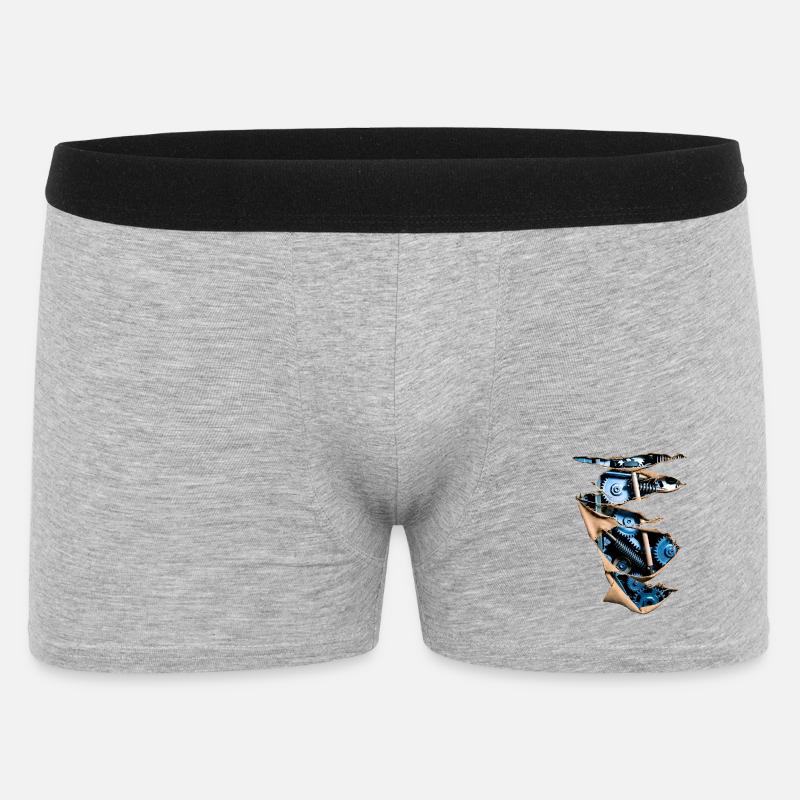 Kernbruch der synthetischen Schicht 02 - Männer Boxer Shorts - Grau meliert