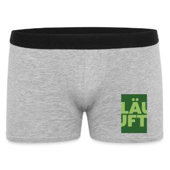 Running - Green Uppercase Typo Dark Green - Men's Boxer Shorts - heather grey - Front