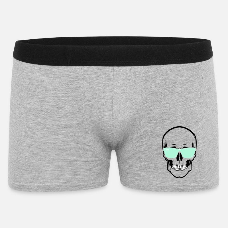 Farbverstellbare Sonnenbrille Smile Skull - Männer Boxer Shorts - Grau meliert