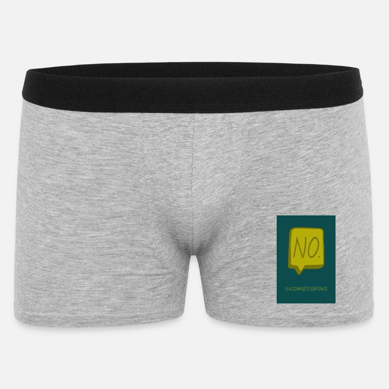 Nein ist ein vollständiger Satz - Männer Boxer Shorts - Grau meliert