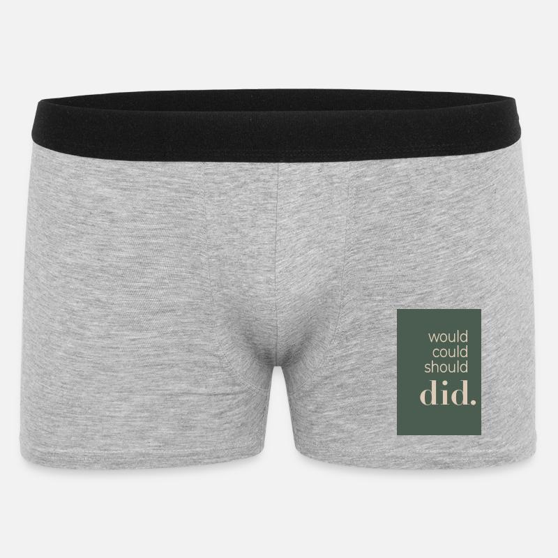 Would Could Should Did  - Männer Boxer Shorts - Grau meliert