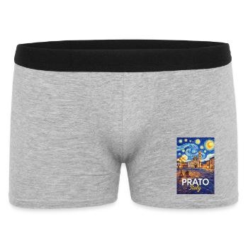 Prato, Italien. - Männer Boxer Shorts - Grau meliert - Vorne