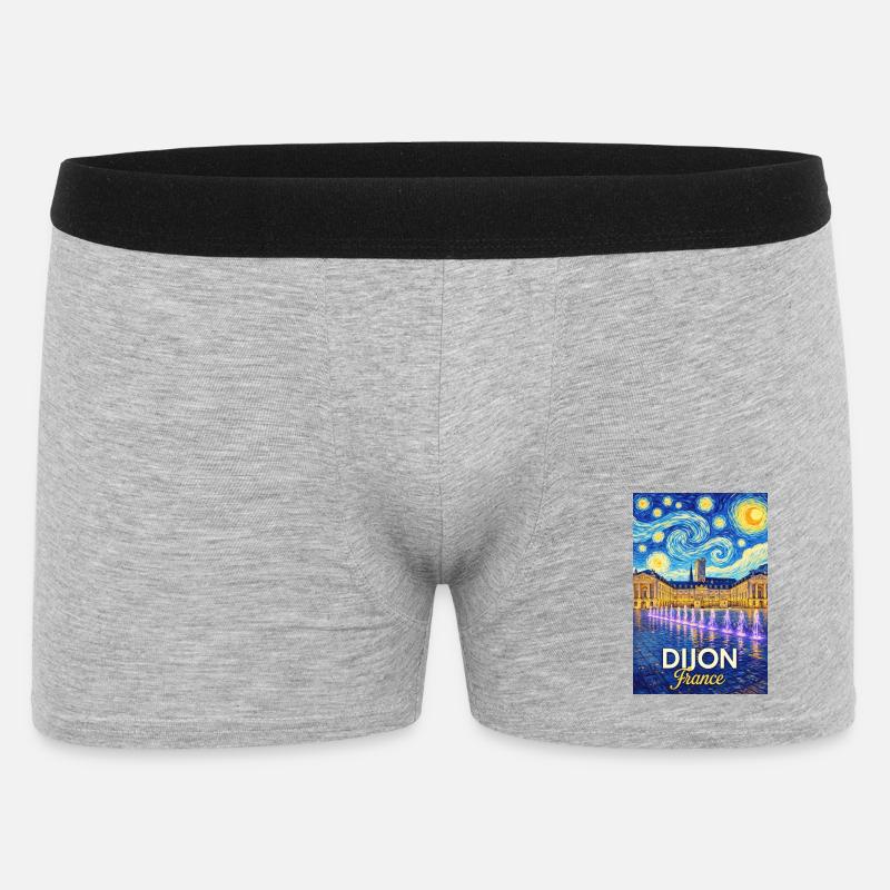 Dijon, Frankreich - Männer Boxer Shorts - Grau meliert