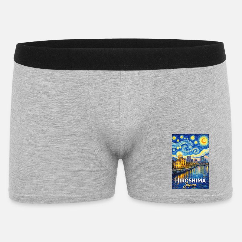 Hiroshima, Japan - Männer Boxer Shorts - Grau meliert
