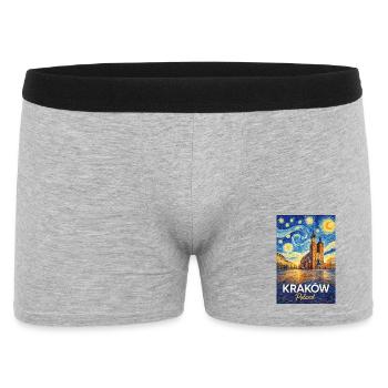 Kraków, Polen - Männer Boxer Shorts - Grau meliert - Vorne