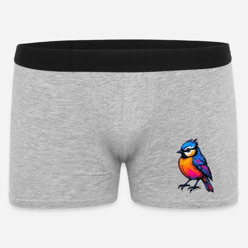 Pop Art: Der Farbausbruch - Männer Boxer Shorts - Grau meliert