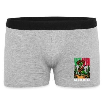 Mexiko Stolz & Heimat Mexikaner Mexico Flagge - Männer Boxer Shorts - Grau meliert - Vorne