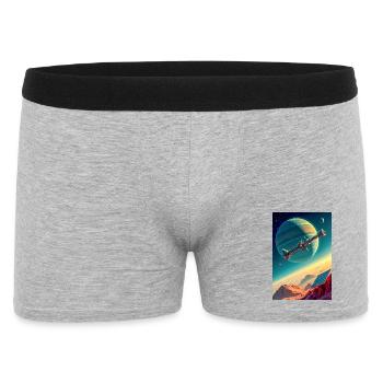 L’humanité trouve enfin sa nouvelle maison dans l’espace - Boxer Homme - gris chiné - Devant