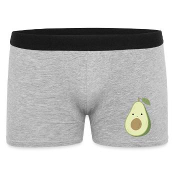 Ava Avocado – Sweet Kawaii Vegetable Design - Men's Boxer Shorts - heather grey - Front