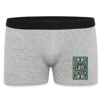 BetterLateThanNever_Original - Boxer Homme - gris chiné - Devant