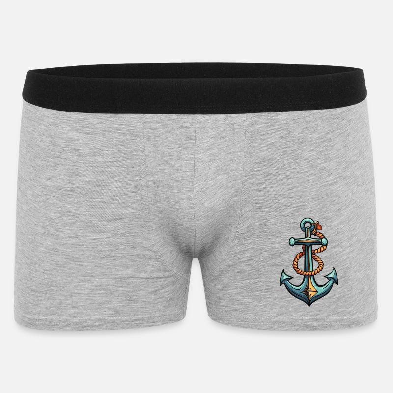 Anker Design - Männer Boxer Shorts - Grau meliert