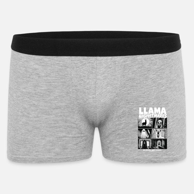 Lama Nightmares Horror Comic - Boxer Homme - gris chiné