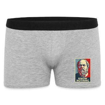 Socrates Know Nothing Pop Art Portrait - Men's Boxer Shorts - heather grey - Front