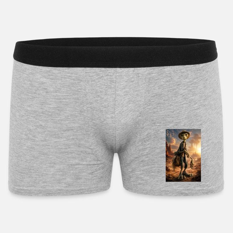 Staubiger Anhalter in Dunes - Männer Boxer Shorts - Grau meliert