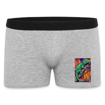 Gecko - Männer Boxer Shorts - Grau meliert - Vorne