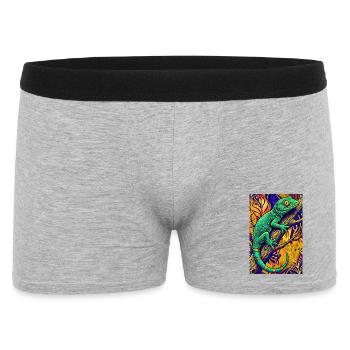 Gecko - Männer Boxer Shorts - Grau meliert - Vorne