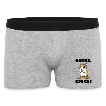Gerbil Dig Gerbil Rodent Grain Sand - Men's Boxer Shorts - heather grey - Front