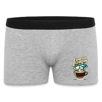 Road Cycling Espresso Elevation Mountain Climb Hum - Men's Boxer Shorts - heather grey - Front