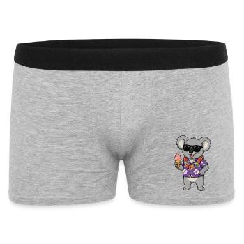 Koala Hawaii Eis - Männer Boxer Shorts - Grau meliert - Vorne