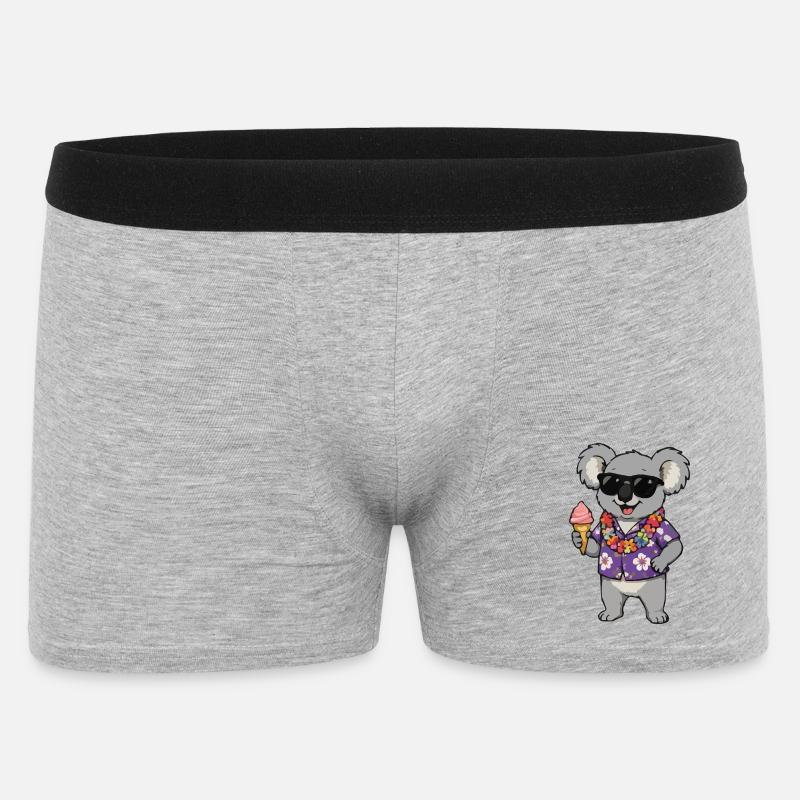 Koala Hawaii Eis - Männer Boxer Shorts - Grau meliert