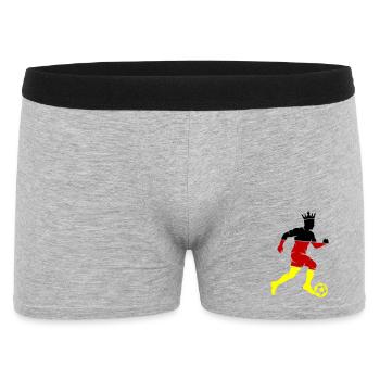 Fussballer Deutschland - Männer Boxer Shorts - Grau meliert - Vorne