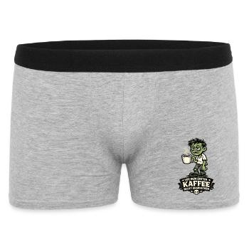 Erstkaffee Zombie: Nicht ansprechen - Männer Boxer Shorts - Grau meliert - Vorne
