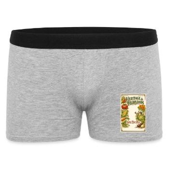 Heritage & Heirloom – Vintage Samentüten Design - Männer Boxer Shorts - Grau meliert - Vorne